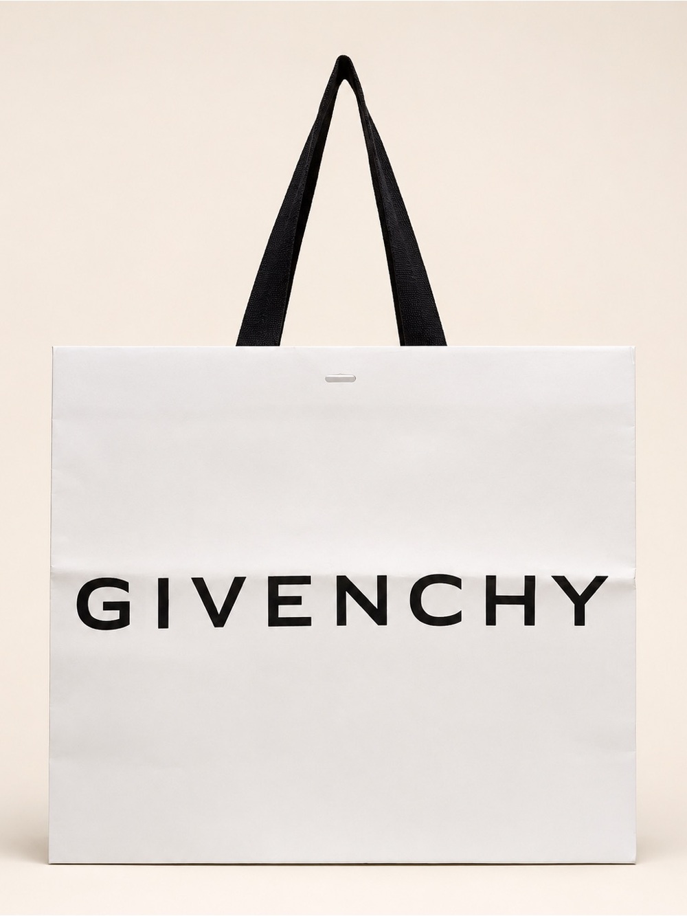 Givenchy Large White Black Logo Shopping Gift Bag Tote